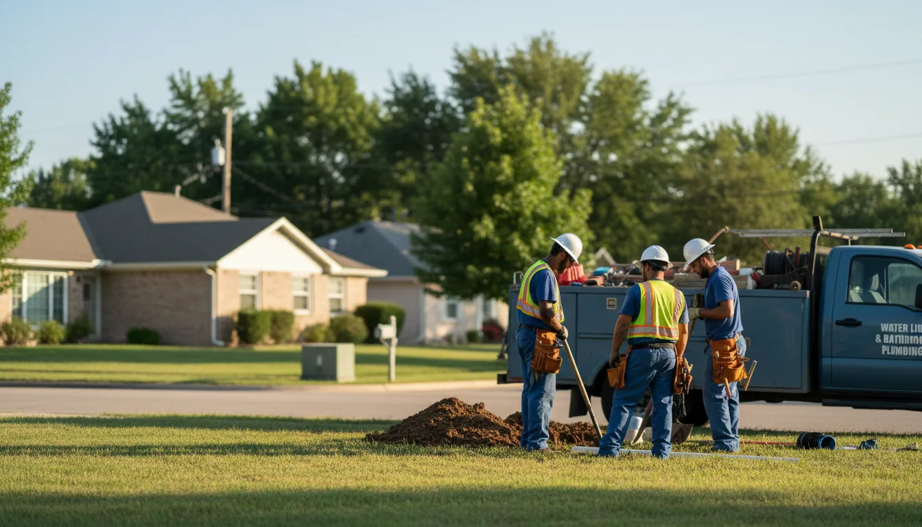 Residential water line and bathroom plumbing service in Centerburg, OH